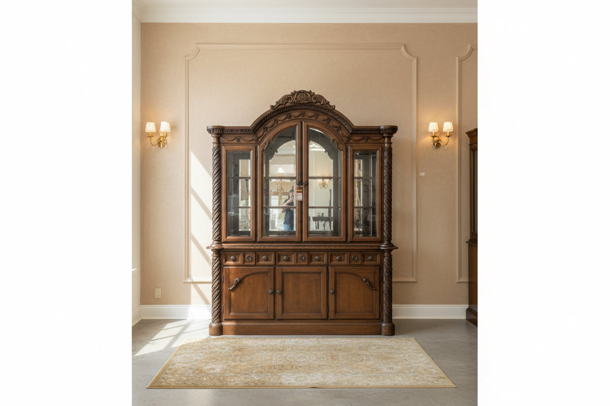 Elegant Antique China Cabinet – Timeless Craftsmanship & Statement Piece